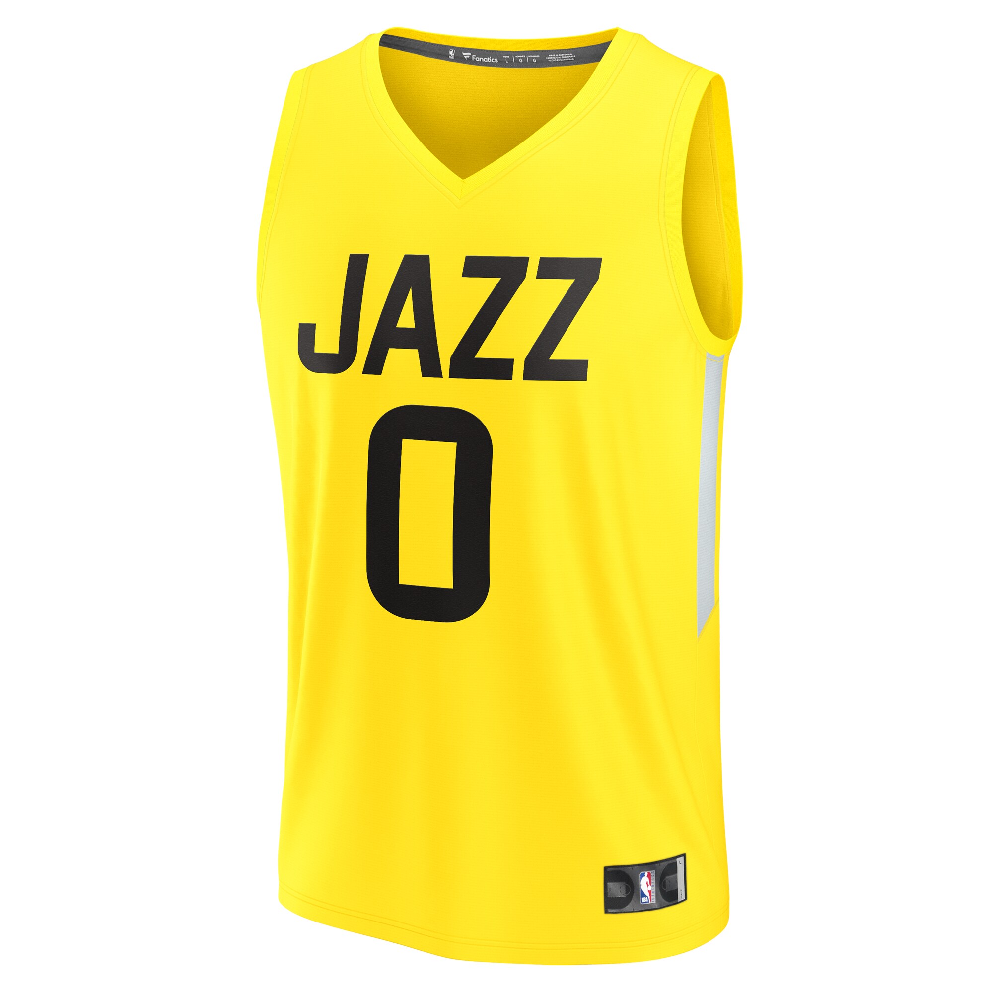 Alternative view of Taylor Hendricks Utah Jazz Fanatics Fast Break Replica Jersey - Icon Edition - Yellow