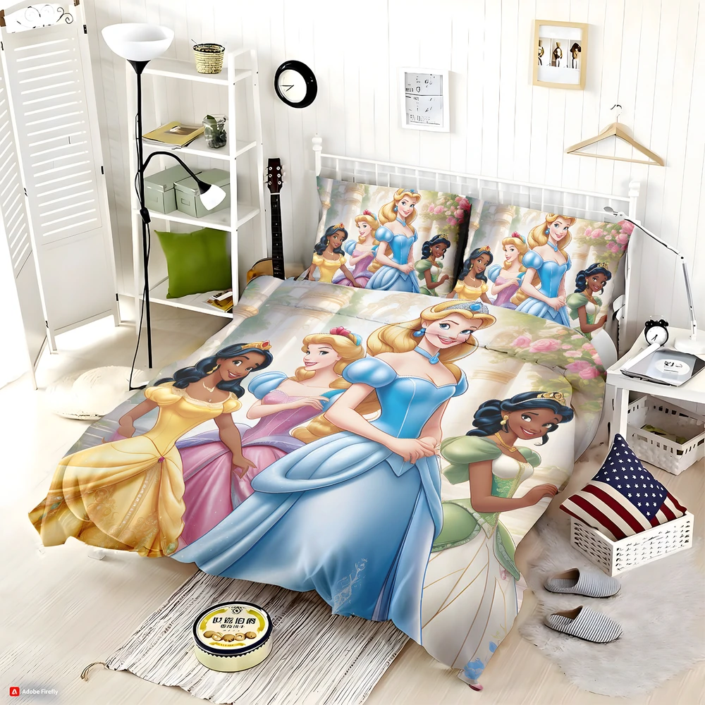 Teen Girls Disney Princess Bedding Set - Custom Bedding Set