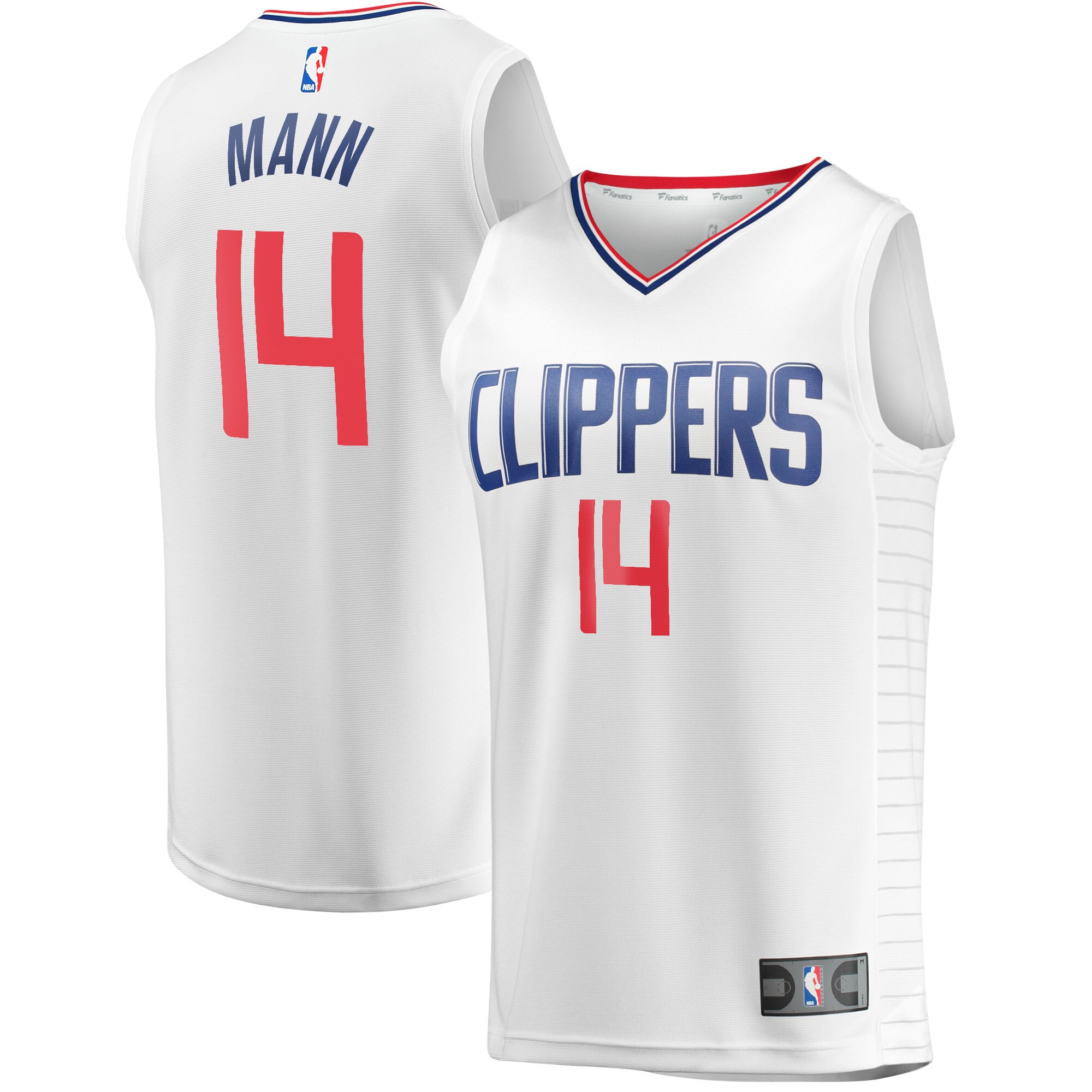 Terance Mann La Clippers Fanatics Fast Break Player Jersey - Association Edition - White
