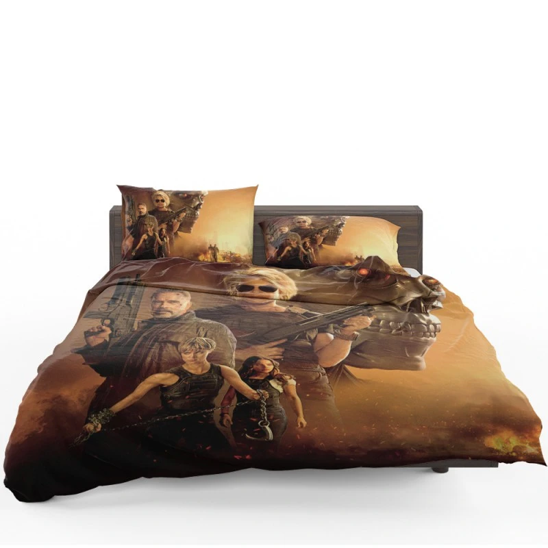 Terminator Dark Fate Movie Arnold Schwarzenegger Bedding Set - Custom Bedding Set