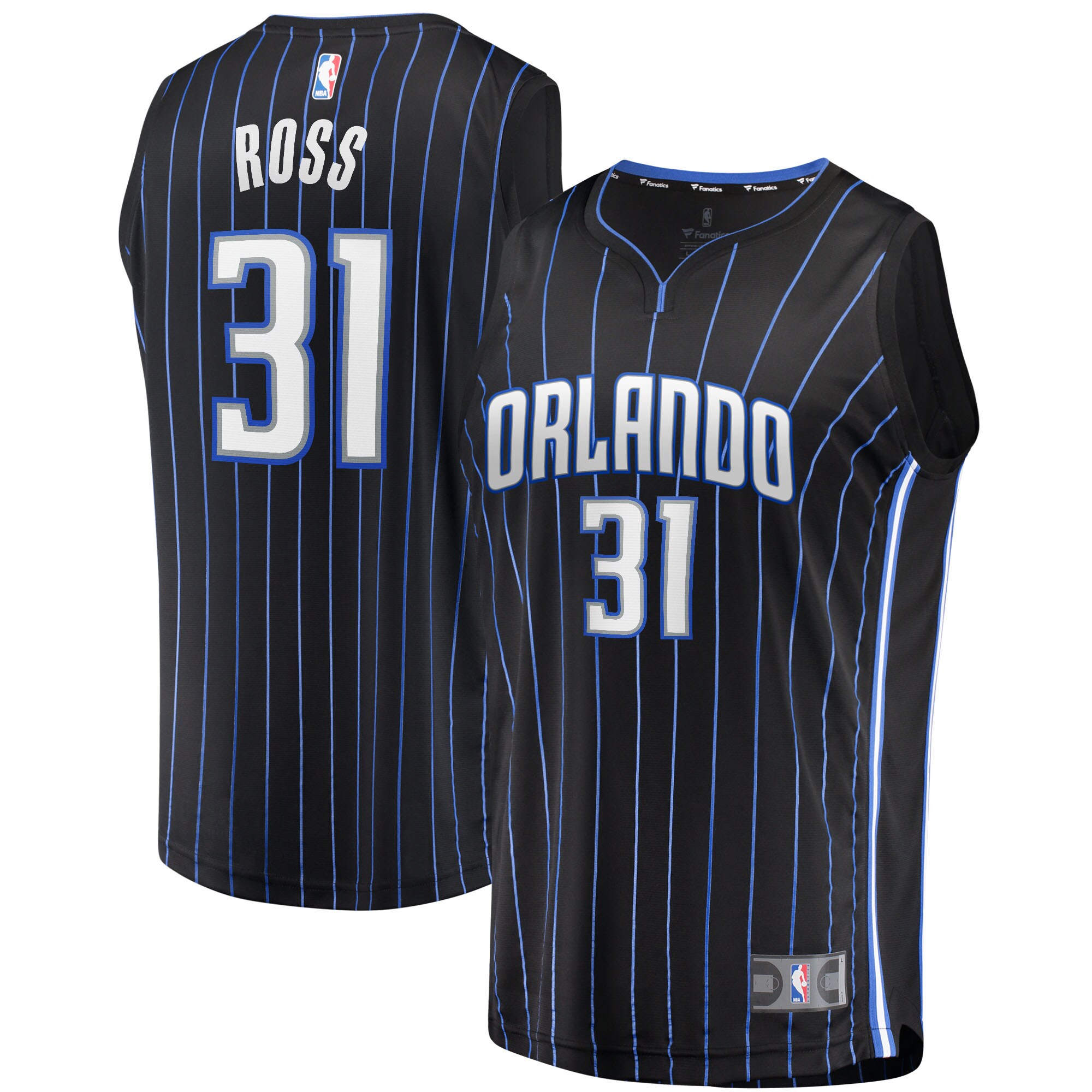 Alternative view of Terrence Ross Orlando Magic Fanatics Branded 2021/22 Fast Break Replica Jersey - Icon Edition - Black
