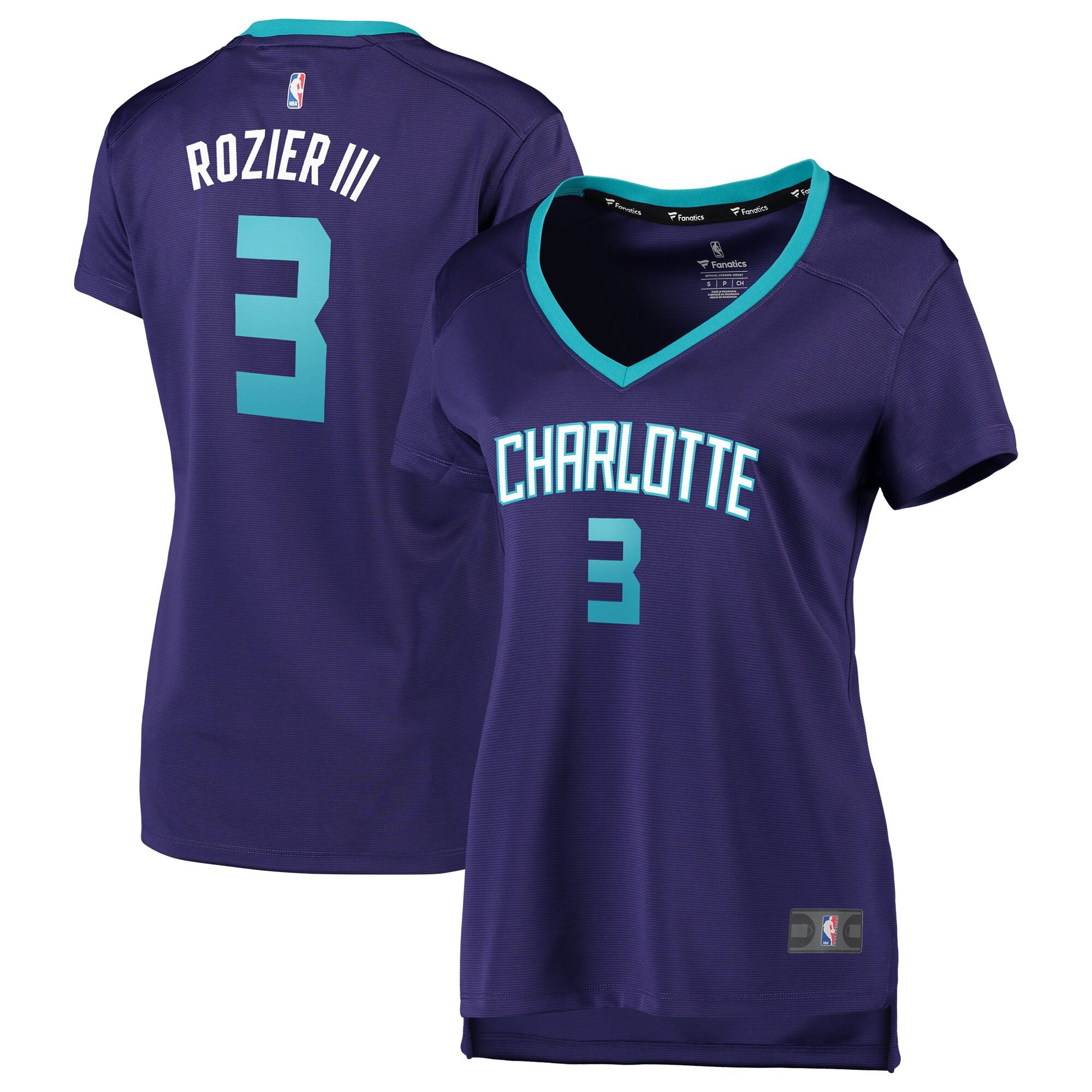 Alternative view of Terry Rozier Charlotte Hornets Fanatics Branded Women's Fast Break Replica Jersey Purple - Statement Edition