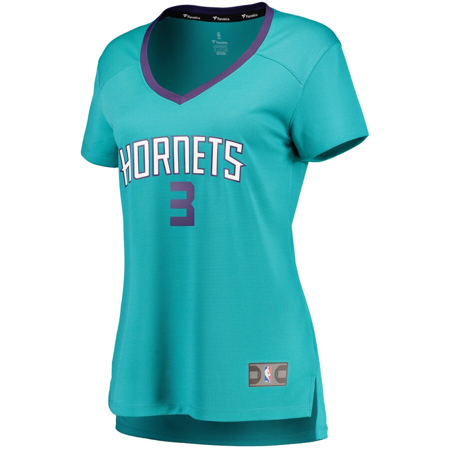 Alternative view of Terry Rozier Charlotte Hornets Fanatics Branded Women's Fast Break Replica Jersey Teal - Icon Edition