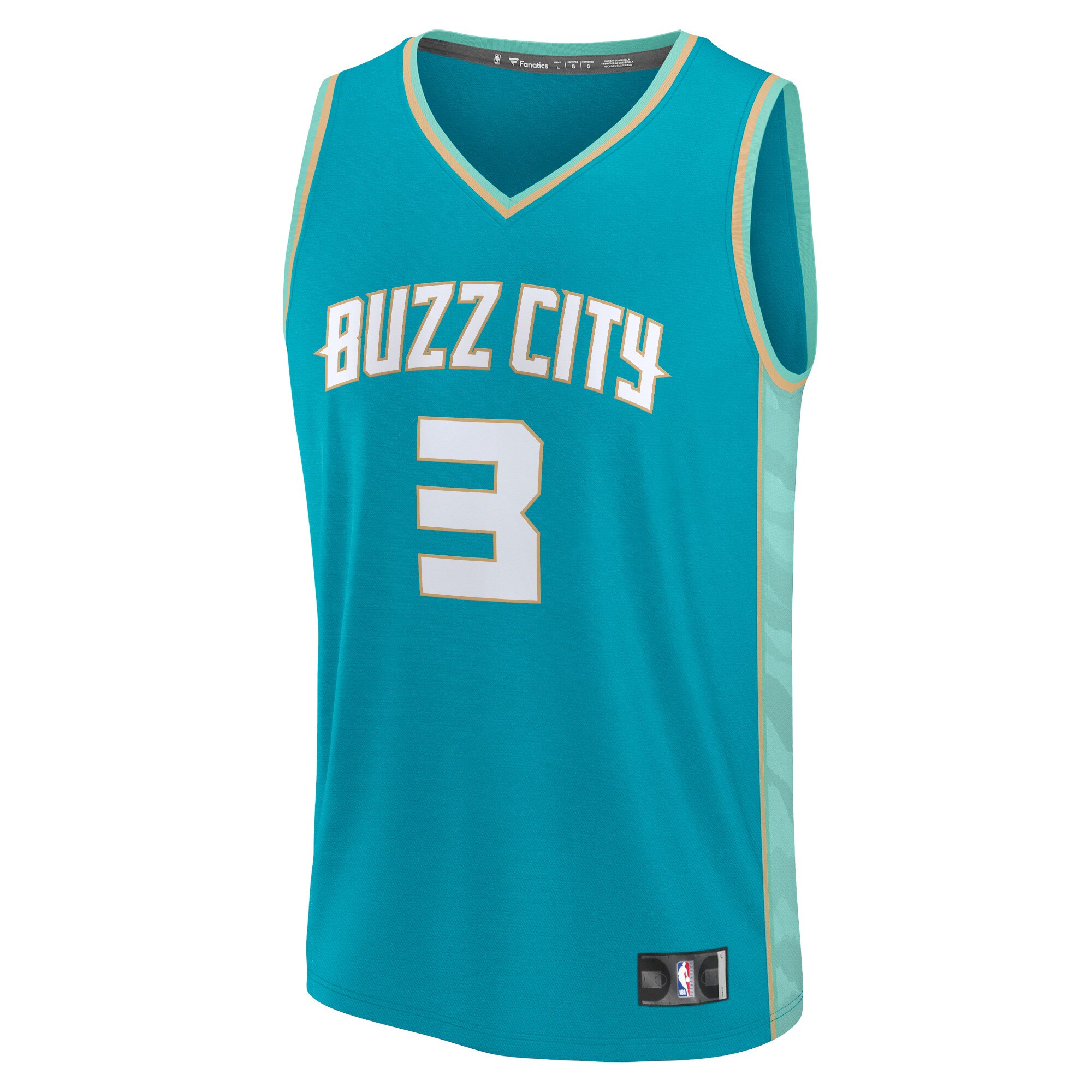 Alternative view of Terry Rozier Charlotte Hornets Fanatics Fast Break Jersey - Teal - City Edition