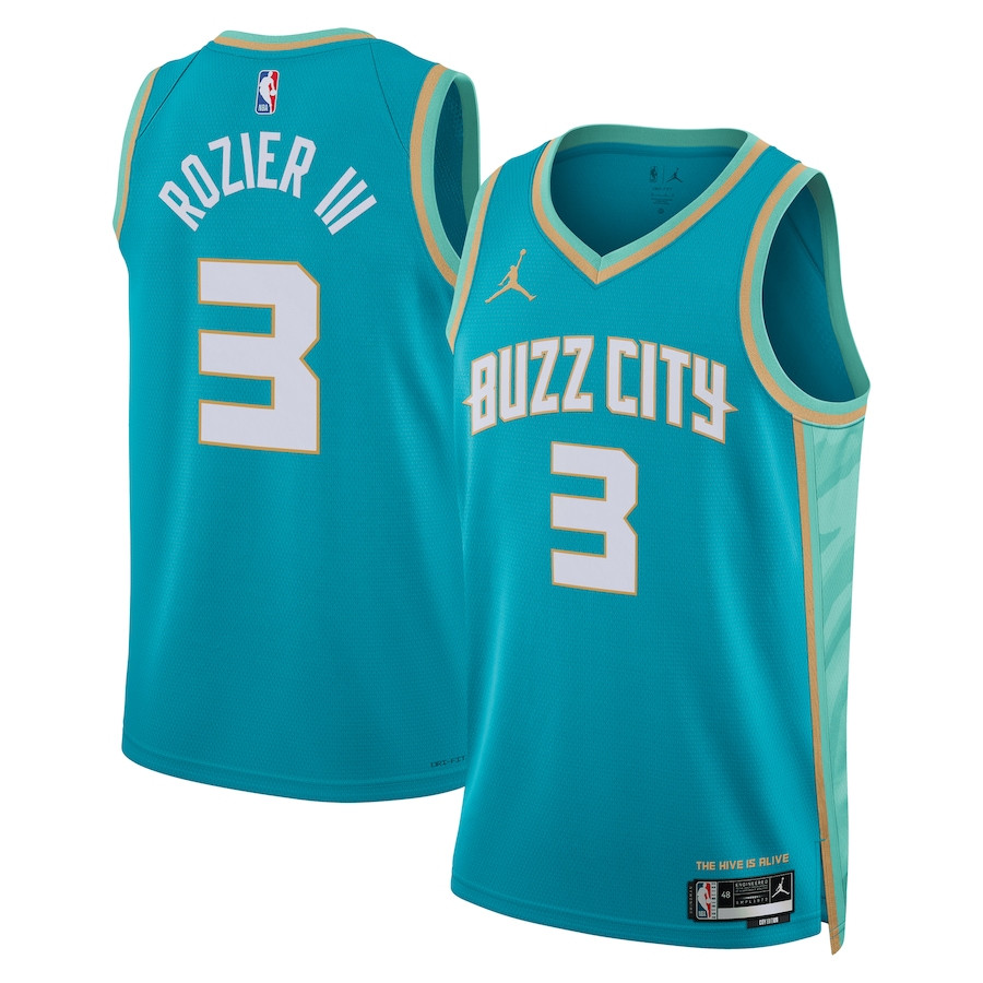 Terry Rozier III 3 Charlotte Hornets 2023/24 City Edition Swingman Jersey - Teal - JS183 