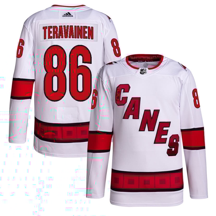 Teuvo Teravainen 86 Carolina Hurricanes Away Primegreen Jersey - Men, White - JS403 