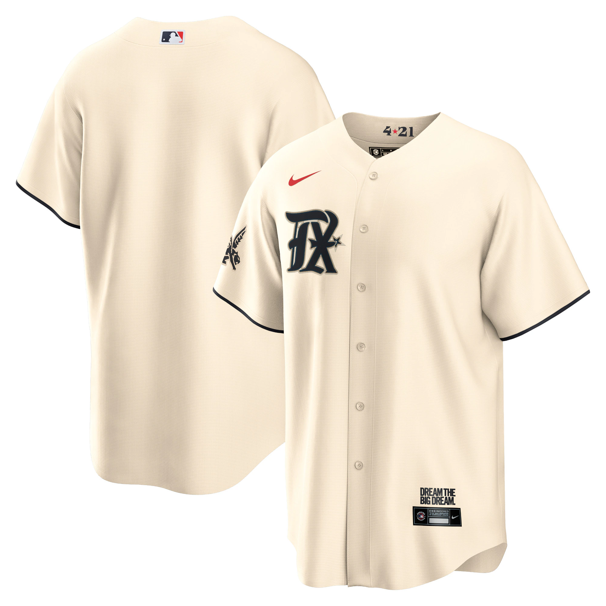 Texas Rangers 2023 City Connect Replica Jersey - Cream