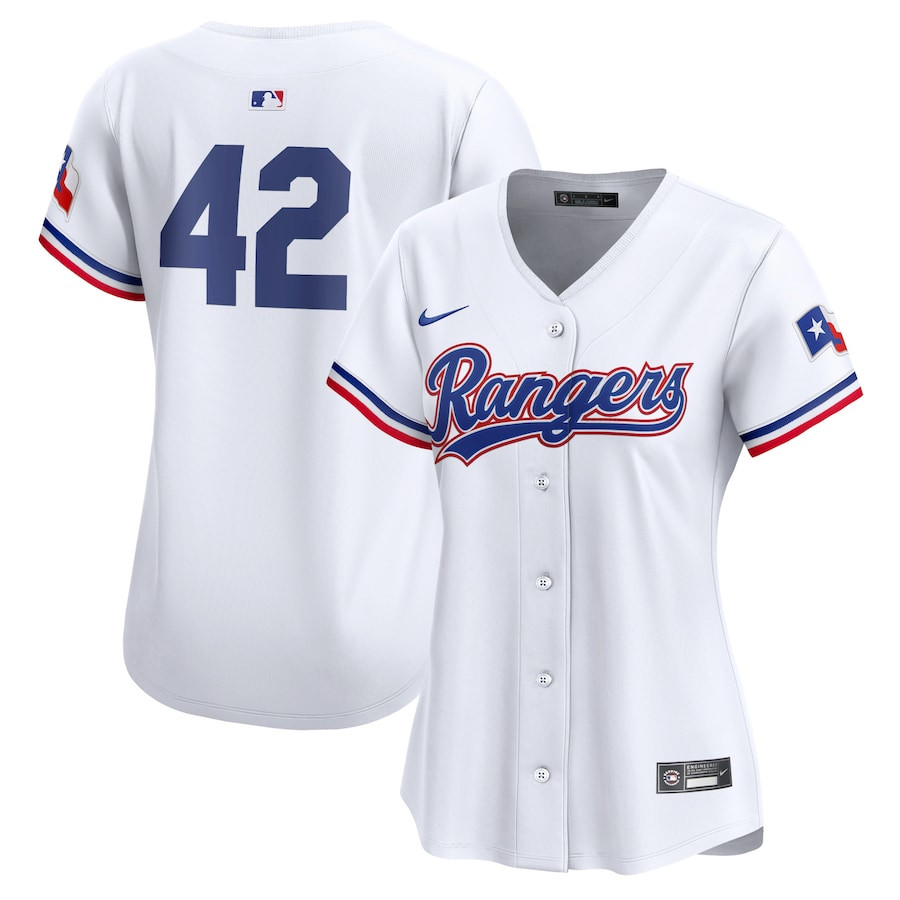 Texas Rangers 2024 Jackie Robinson Day Home Limited Women Jersey - White - JS273 