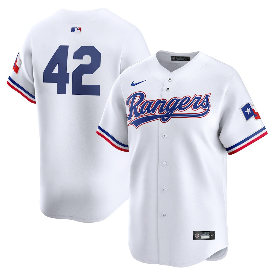 Texas Rangers 2024 Jackie Robinson Day Home Men Limited Jersey - White - JS758 