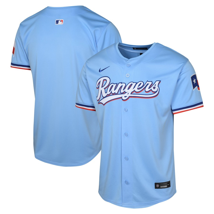 Texas Rangers Alternate Limited YOUTH Jersey - Light Blue - JS558 
