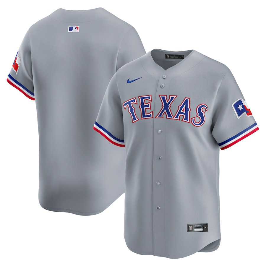 Texas Rangers Away Limited Men Jersey - Gray - JS715 
