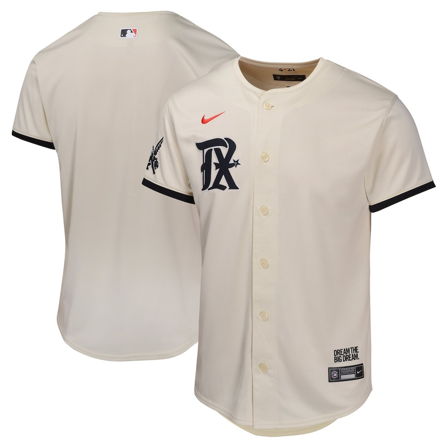 Texas Rangers City Connect Limited YOUTH Jersey - Natural - JS889 
