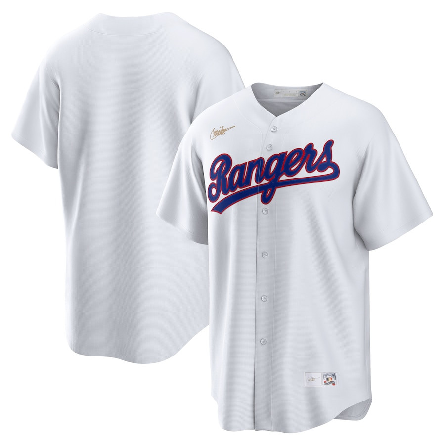 Texas Rangers Cooperstown Collection Home Jersey - White - JS974 