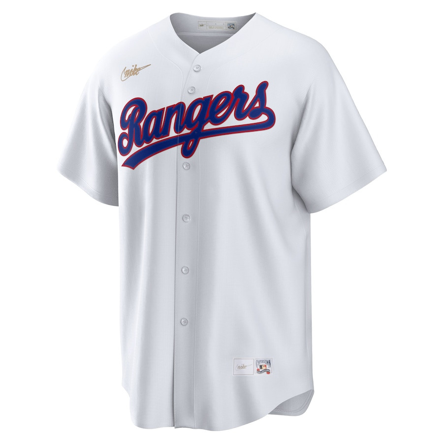 Alternative view of Texas Rangers Cooperstown Collection Home Jersey - White - JS974 