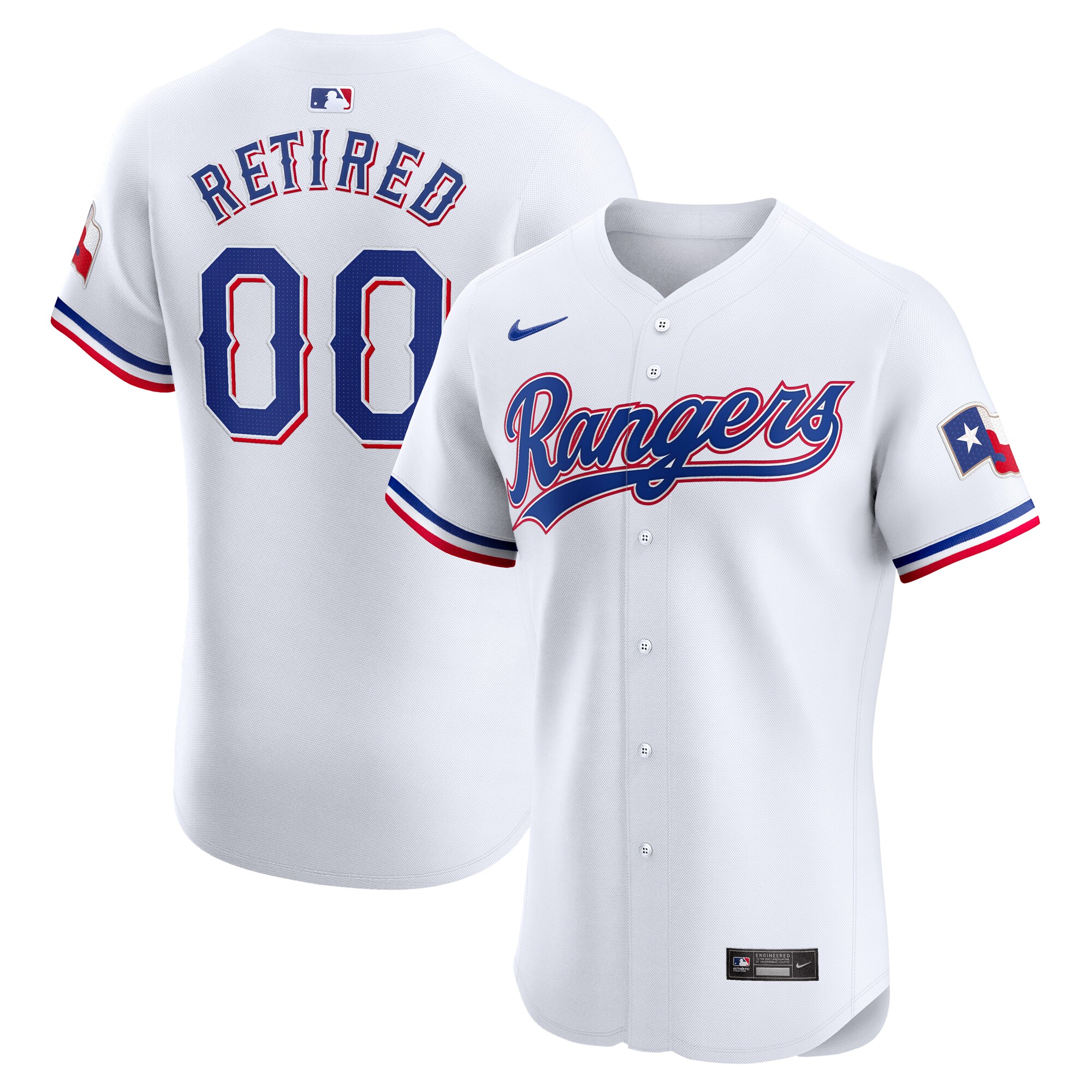Texas Rangers Home Elite Pick-a-player Retired Roster Jersey - White