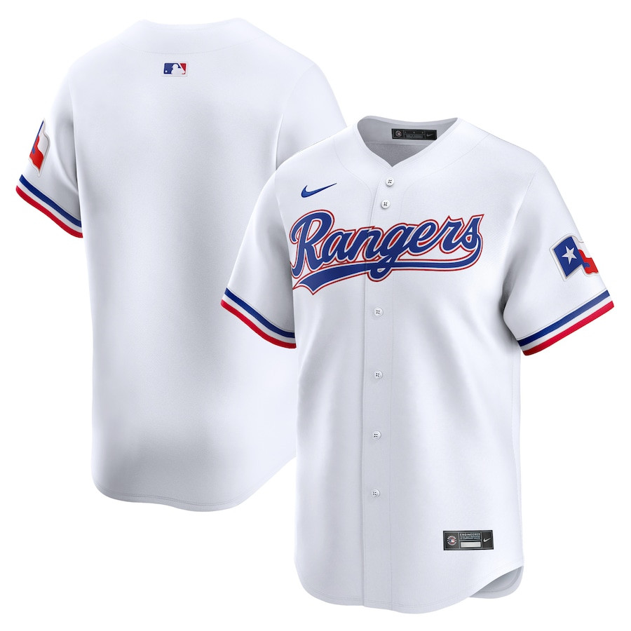 Texas Rangers Home Limited YOUTH Jersey - White - JS906 