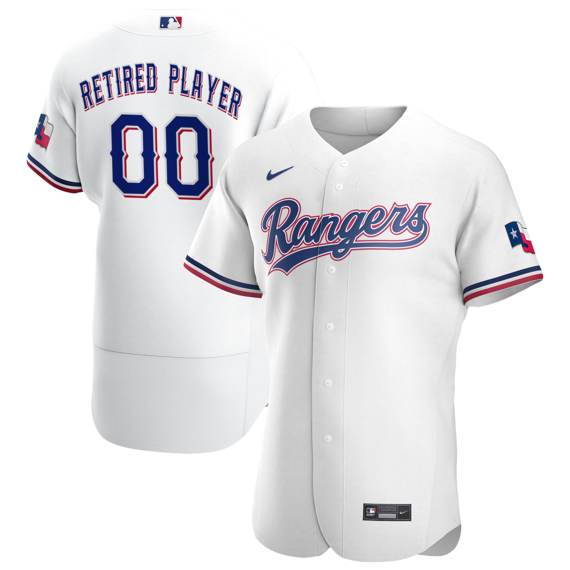 Texas Rangers Home Pick-a-player Retired Roster Authentic Jersey - White