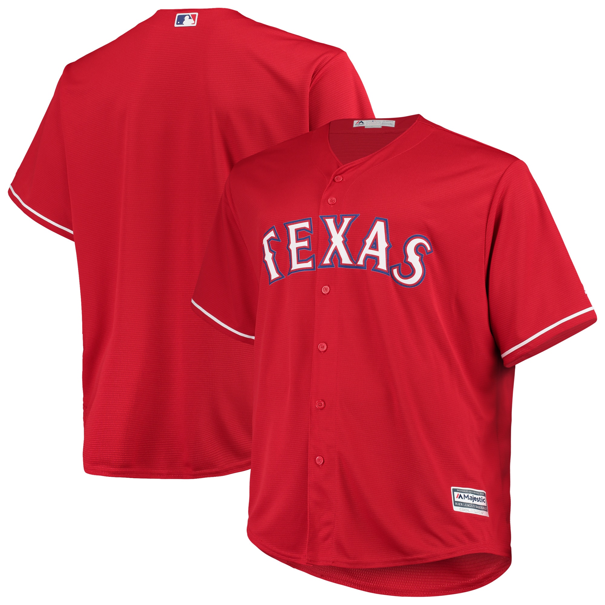 Texas Rangers Majestic Alternate Official Cool Base Jersey - Red