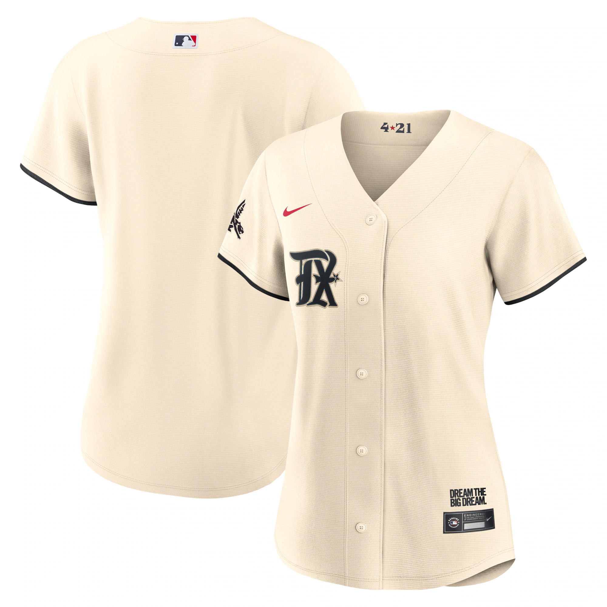 Texas Rangers Women's 2023 City Connect Replica Jersey - Cream