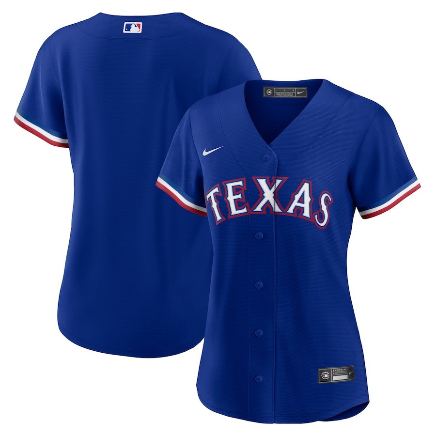Texas Rangers Women's Alternate Logo Team Jersey - Royal - JS933 