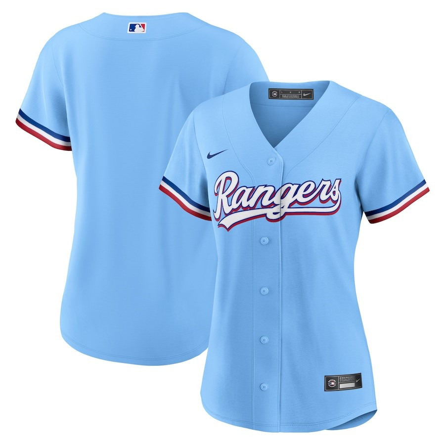 Texas Rangers Women's Alternate Team Jersey - Light Blue - JS536 