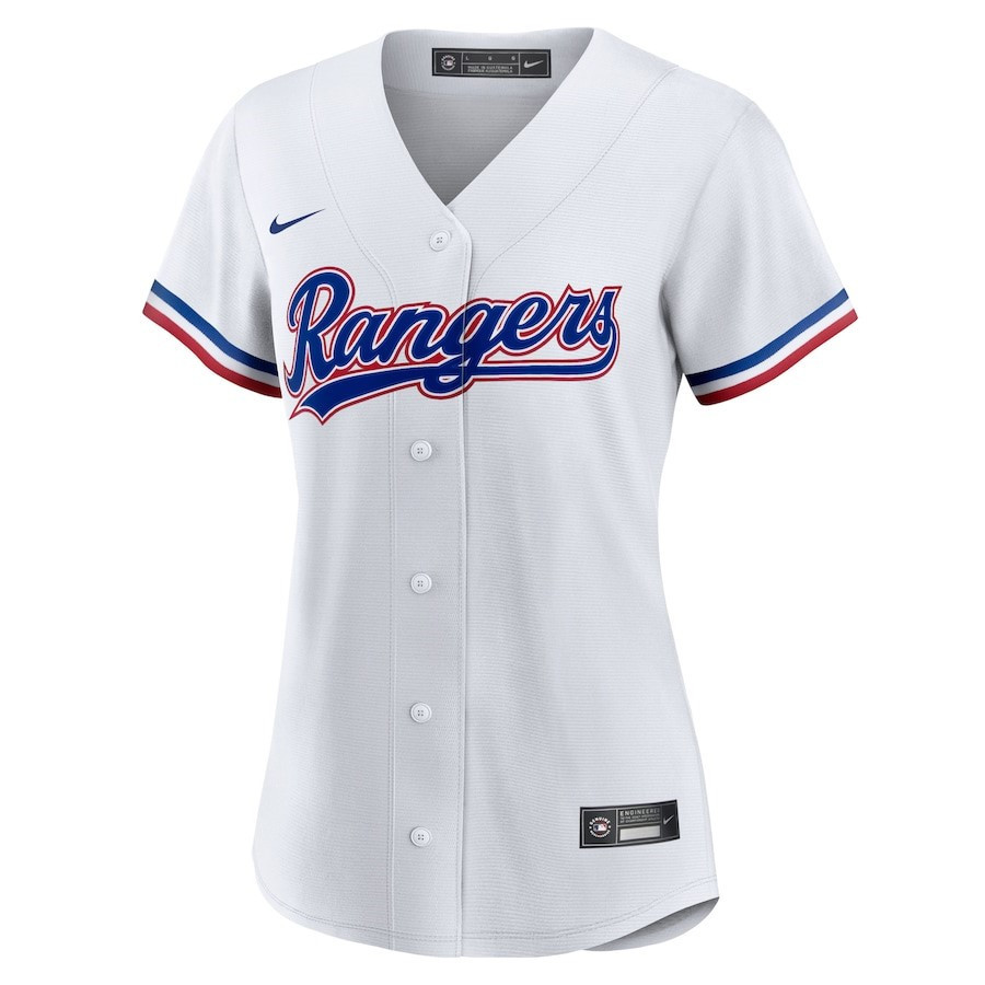 Alternative view of Texas Rangers Women's Home Blank Jersey - White - JS843 