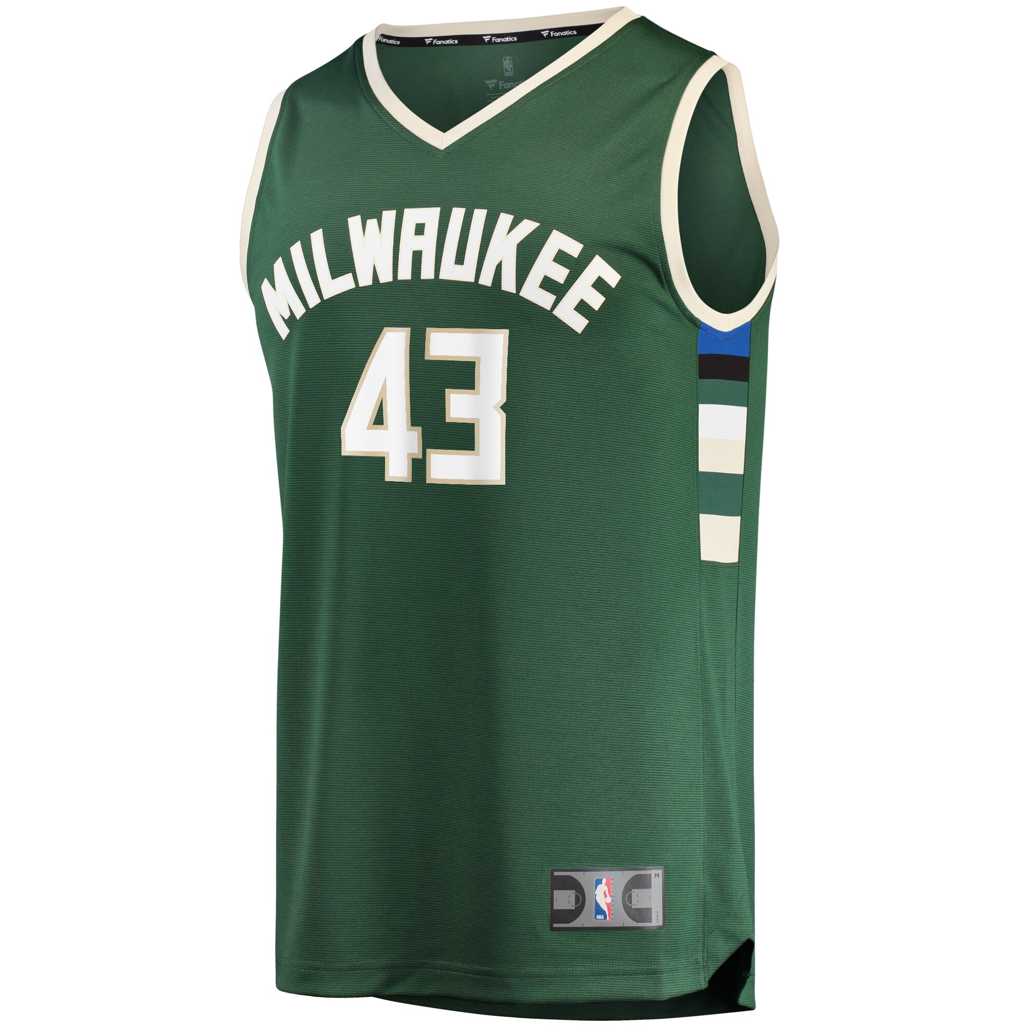 Alternative view of Thanasis Antetokounmpo Milwaukee Bucks Fanatics Fast Break Replica Player Jersey - Icon Edition - Hunter Green