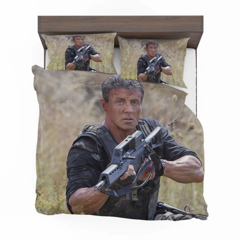 Alternative view of The Expendables 3 Movie Barney Ross Sylvester Stallone Bedding Set - Custom Bedding Set