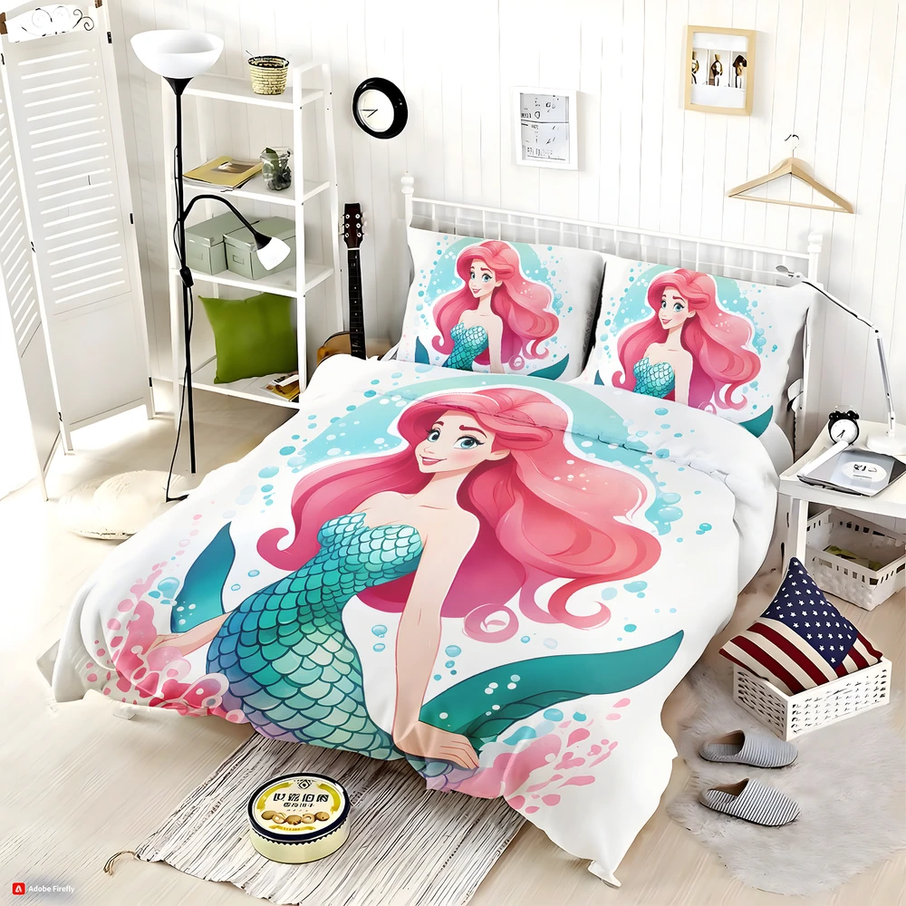 The Little Mermaid Movie Princess Ariel Bedding Set - Custom Bedding Set