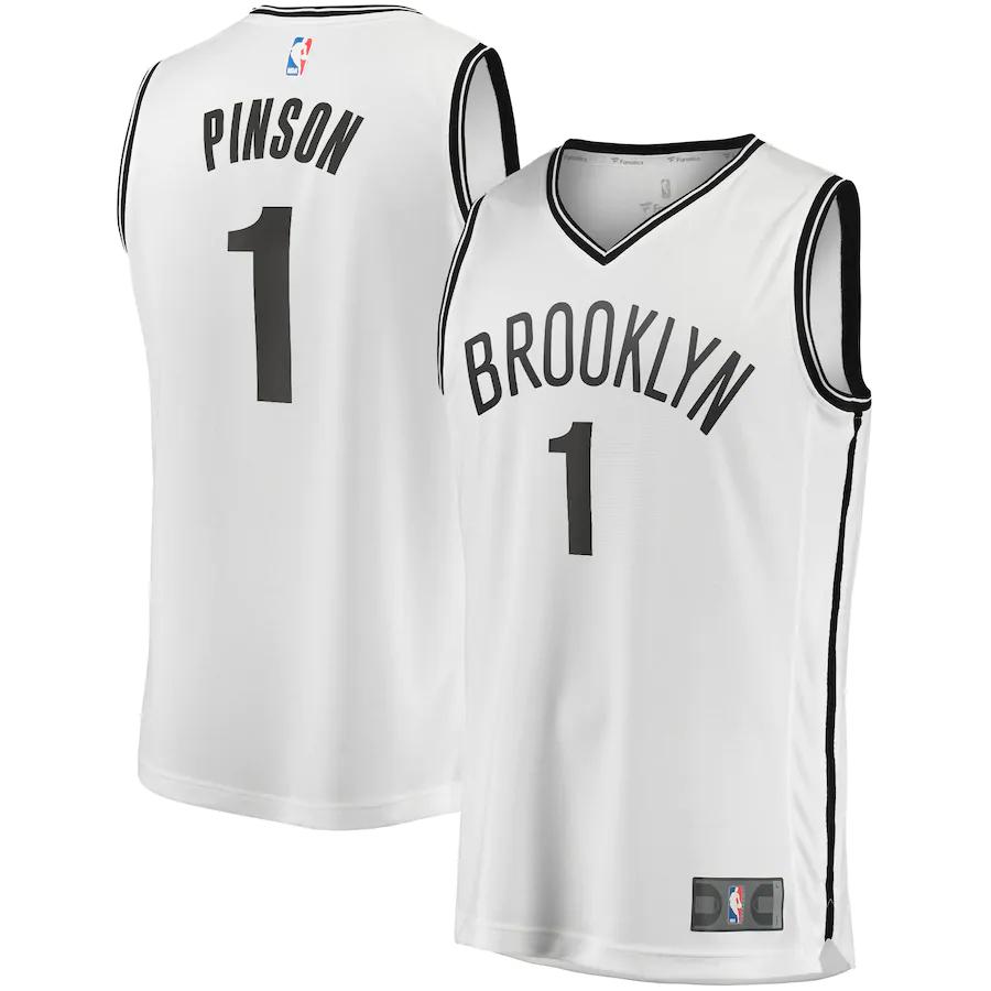 Theo Pinson Brooklyn Nets Fanatics Branded Fast Break Player Jersey - Association Edition - White