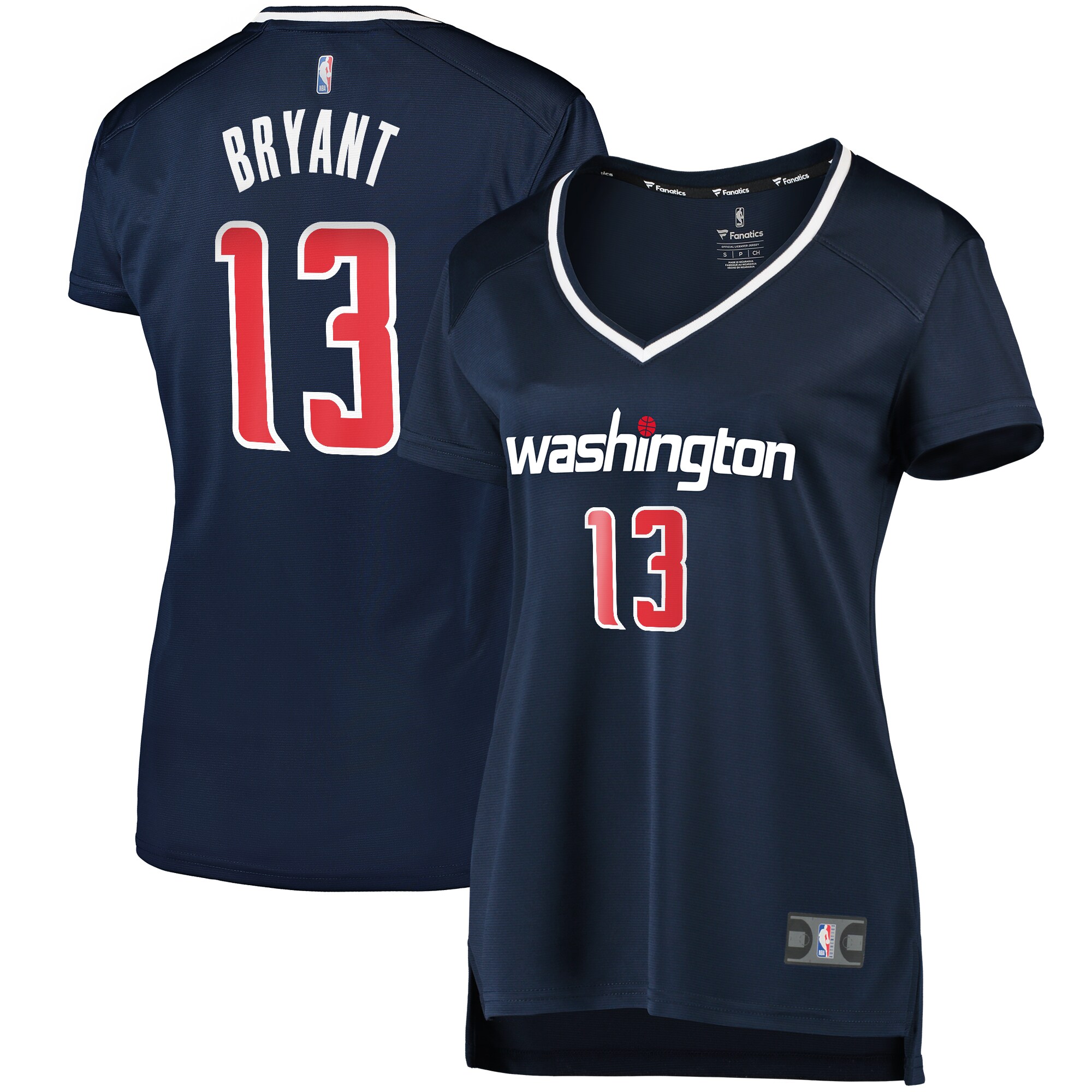 Alternative view of Thomas Bryant Washington Wizards Fanatics Branded Women's Fast Break Player Jersey - Statement Edition - Navy