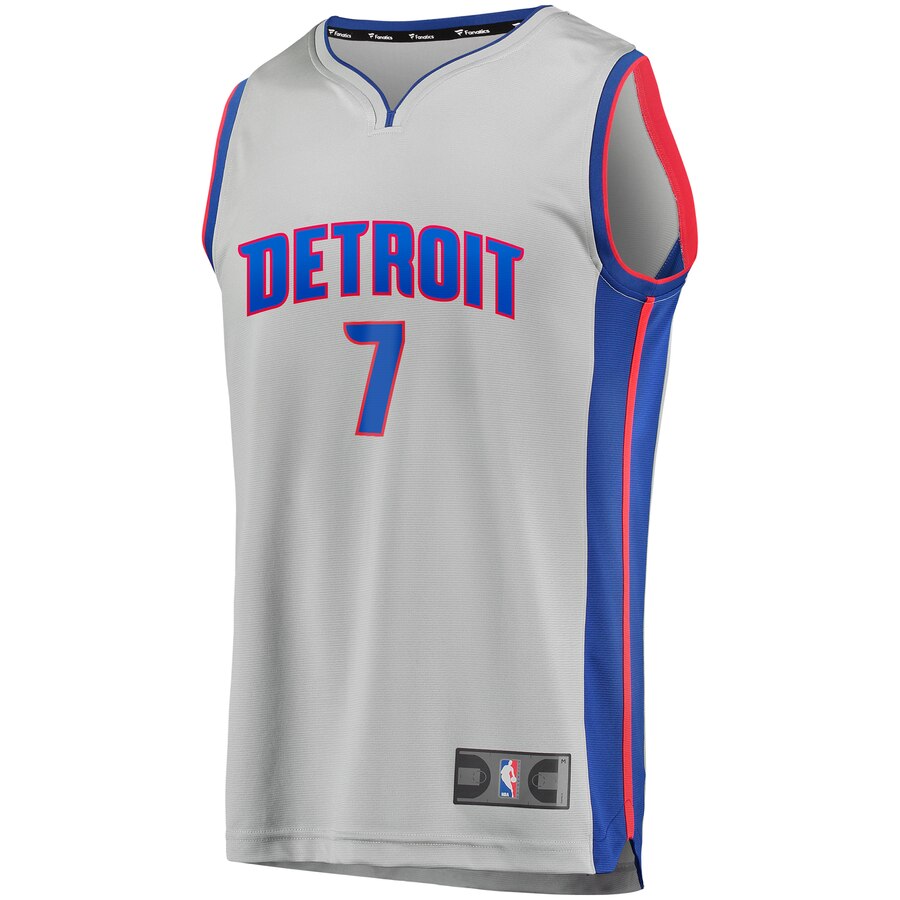 Alternative view of Thon Maker Detroit Pistons Fanatics Branded Youth Fast Break Replica Player Jersey - Statement Edition - Gray