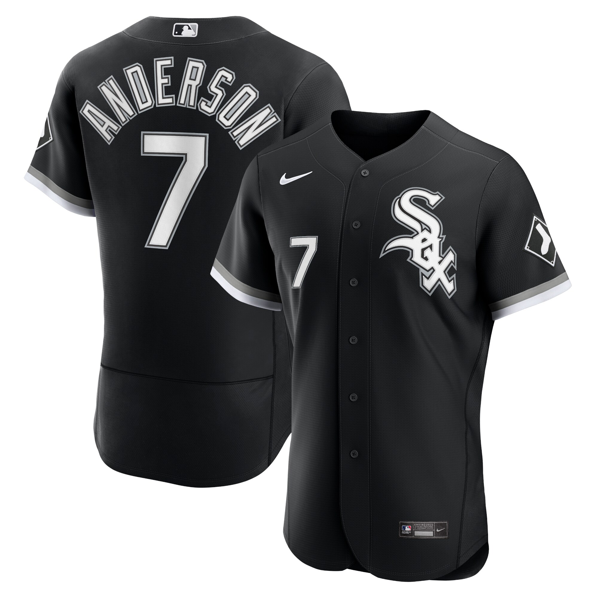 Alternative view of Tim Anderson Chicago White Sox Alternate Authentic Player Jersey – Black