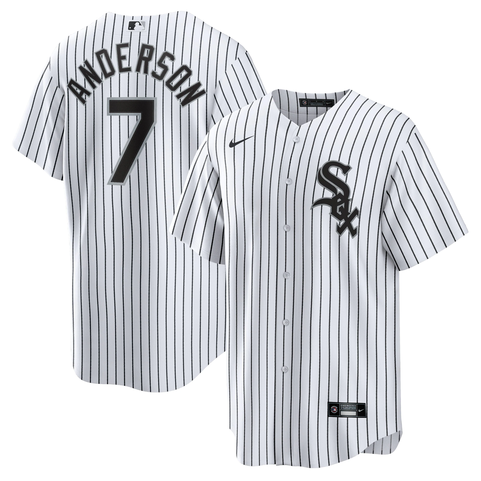 Tim Anderson Chicago White Sox Home Replica Player Jersey – White/black