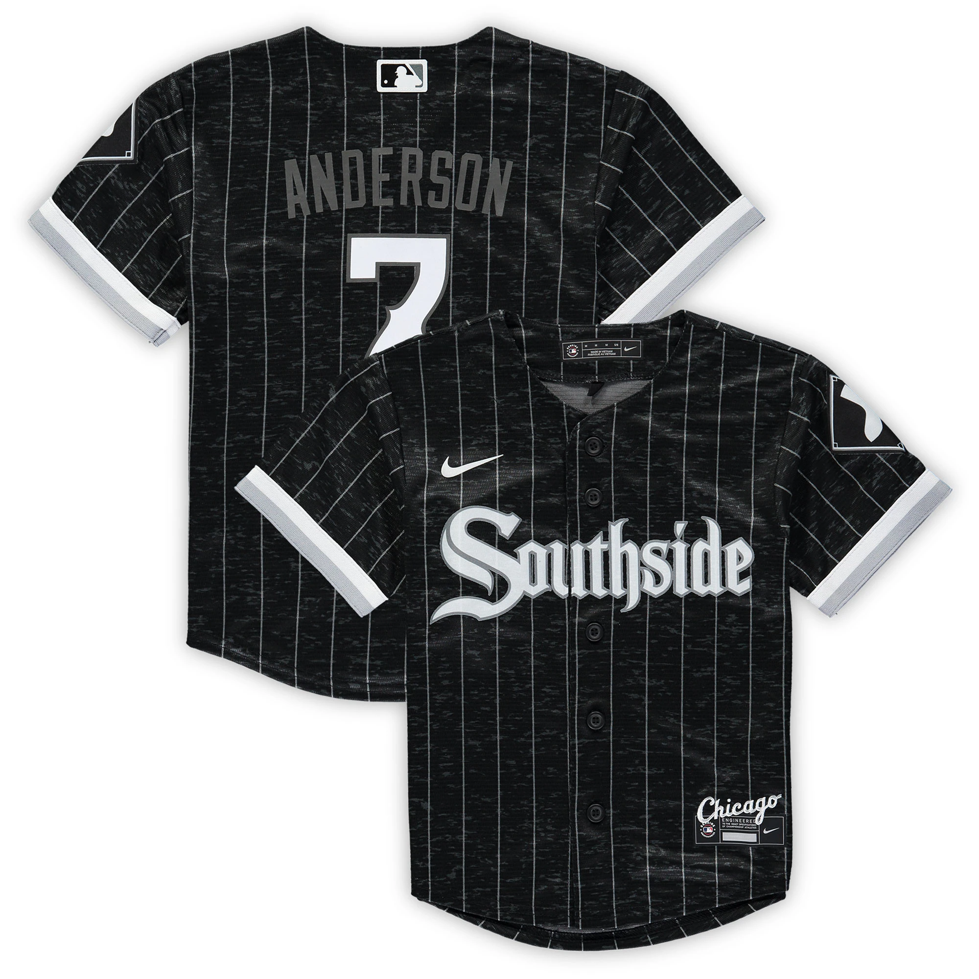 Tim Anderson Chicago White Sox Preschool City Connect Script Replica Jersey - Black