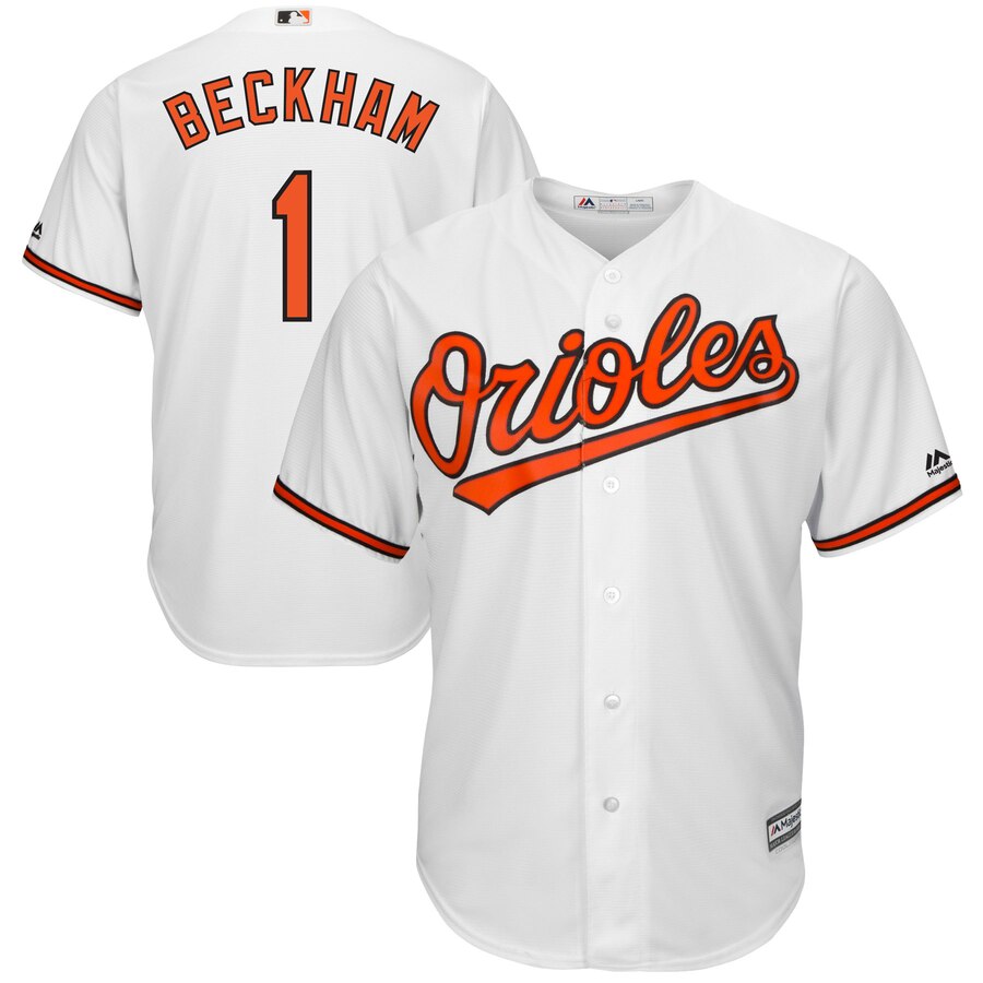 Tim Beckham Baltimore Orioles Majestic Home Cool Base Player Jersey – White