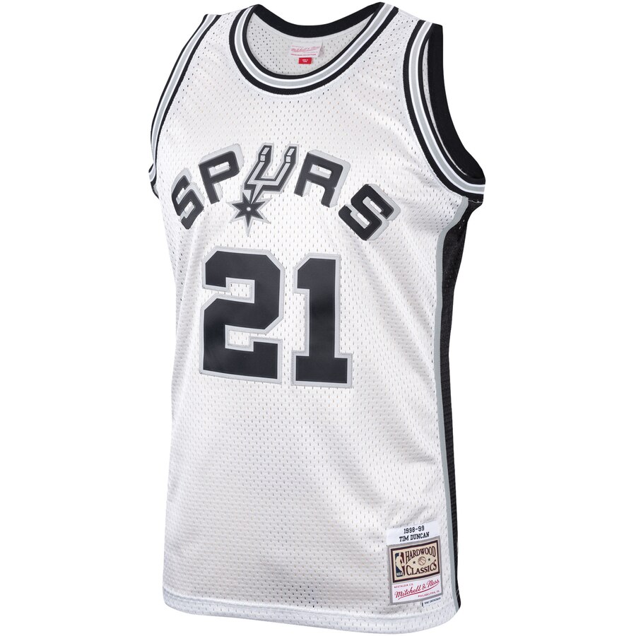 Alternative view of Tim Duncan San Antonio Spurs Mitchell & Ness Hardwood Classics Platinum Swingman Jersey