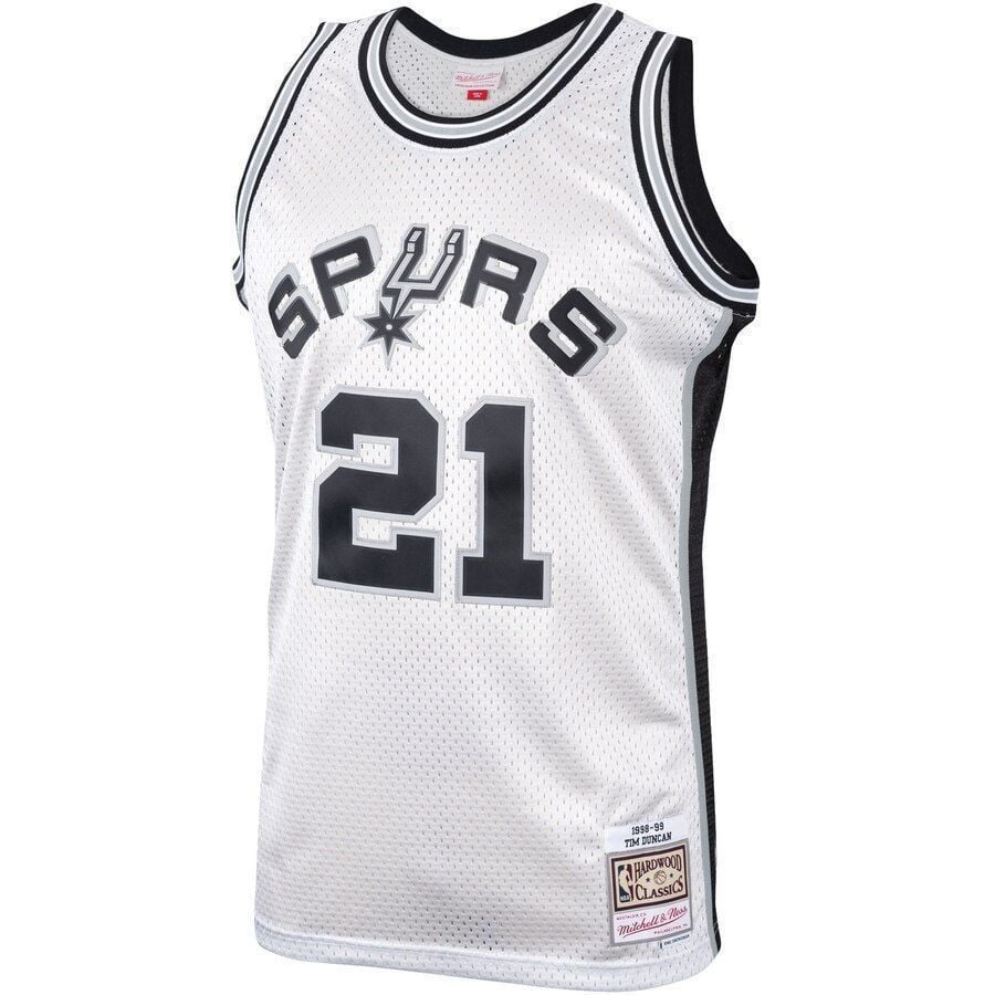 Alternative view of Tim Duncan San Antonio Spurs Mitchell & Ness Hardwood Classics Platinum Swingman Jersey - JS975 