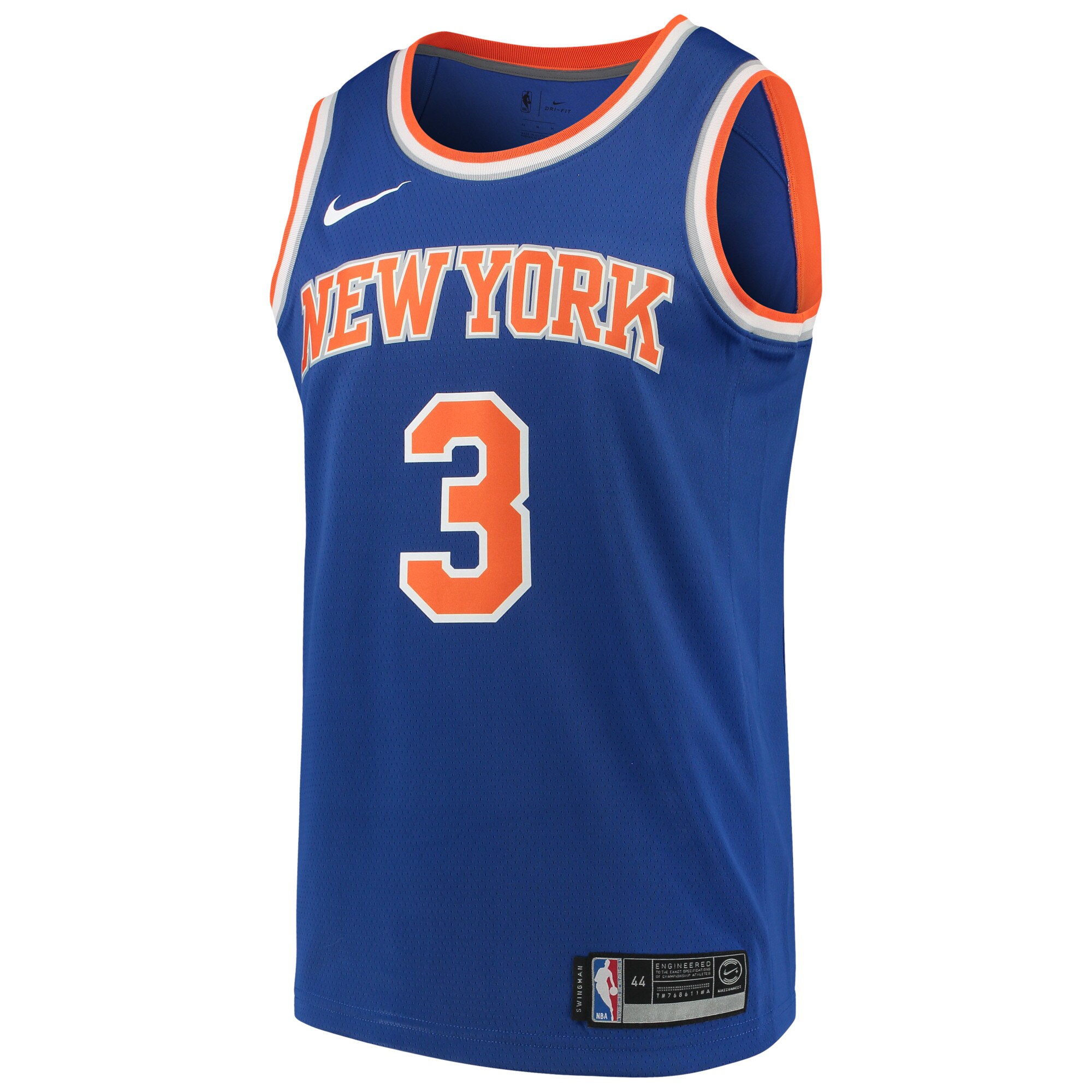 Alternative view of Tim Hardaway Jr. New York Knicks Youth Swingman Jersey - Icon Edition - Blue
