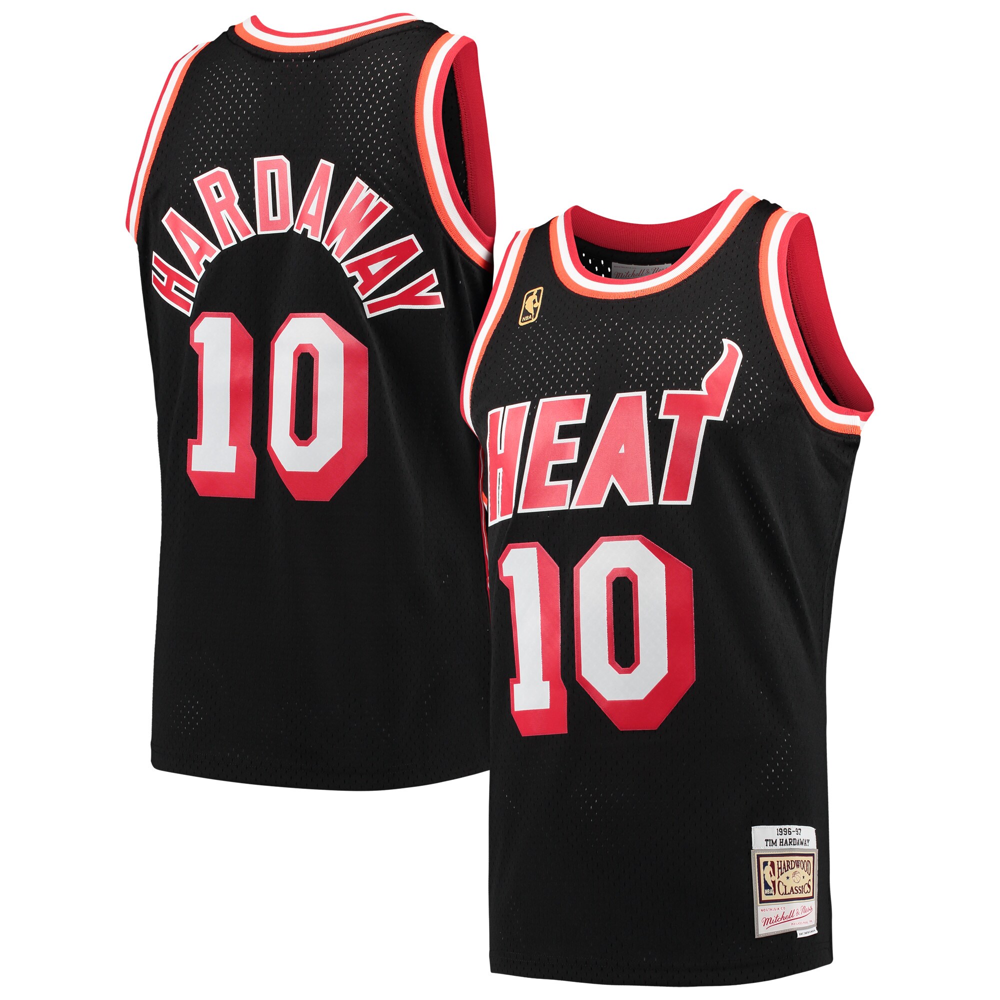 Alternative view of Tim Hardaway Miami Heat Mitchell & Ness Hardwood Classics 1996-97 Swingman Jersey – Black