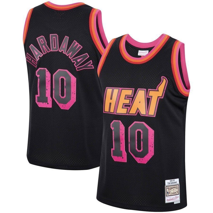 Tim Hardaway Miami Heat Mitchell & Ness Rings Collection Swingman Jersey - Black - JS133 