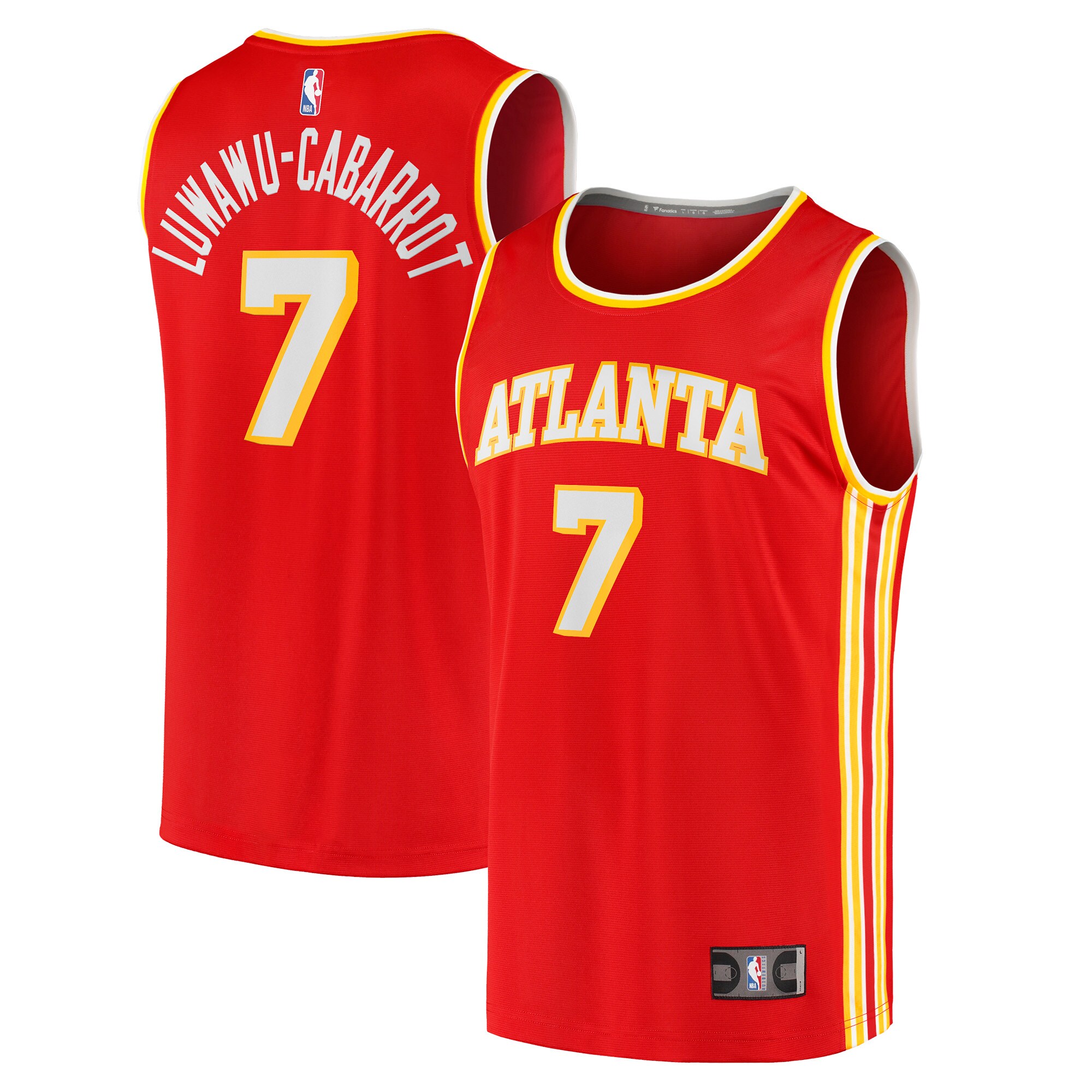 Alternative view of Timothe Luwawu-cabarrot Atlanta Hawks Fanatics Branded Youth 2021/22 Fast Break Replica Jersey - Icon Edition - Red