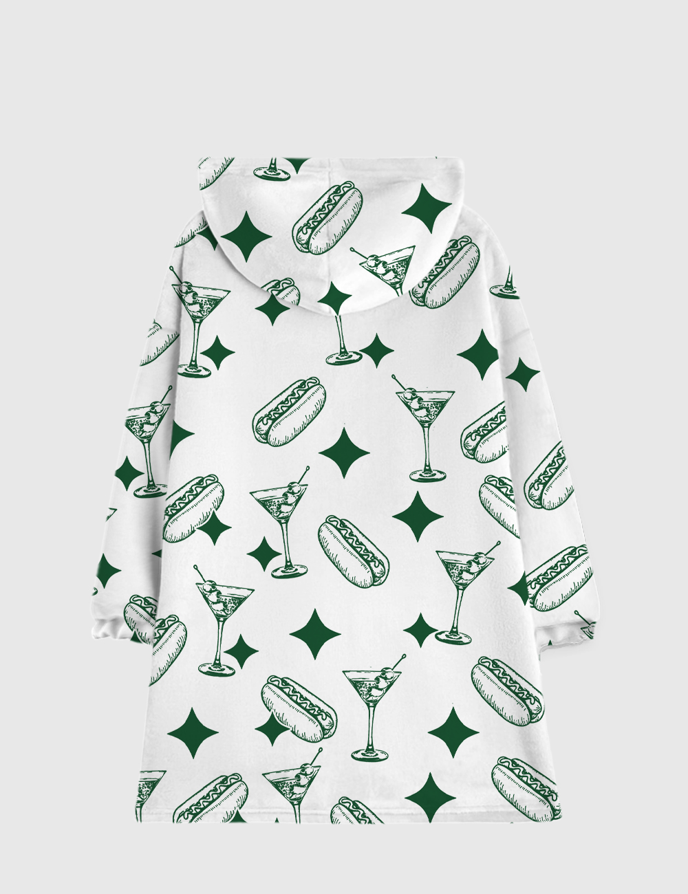 Alternative view of Tinis And Weenies Dirty Martini Party Flannel Blanket Hoodie