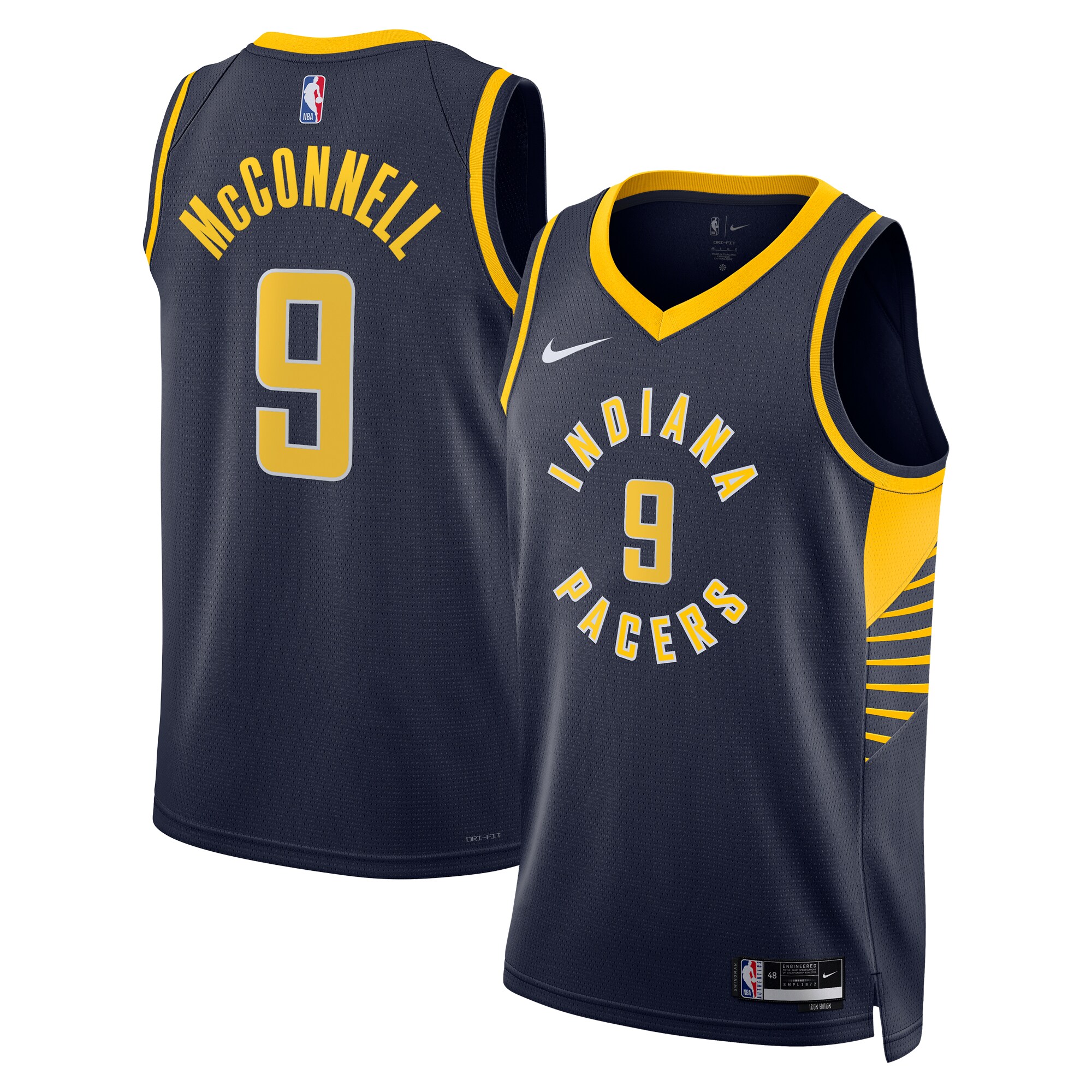 T.j. Mcconnell Indiana Pacers Unisex Swingman Replica Jersey - Icon Edition - Navy