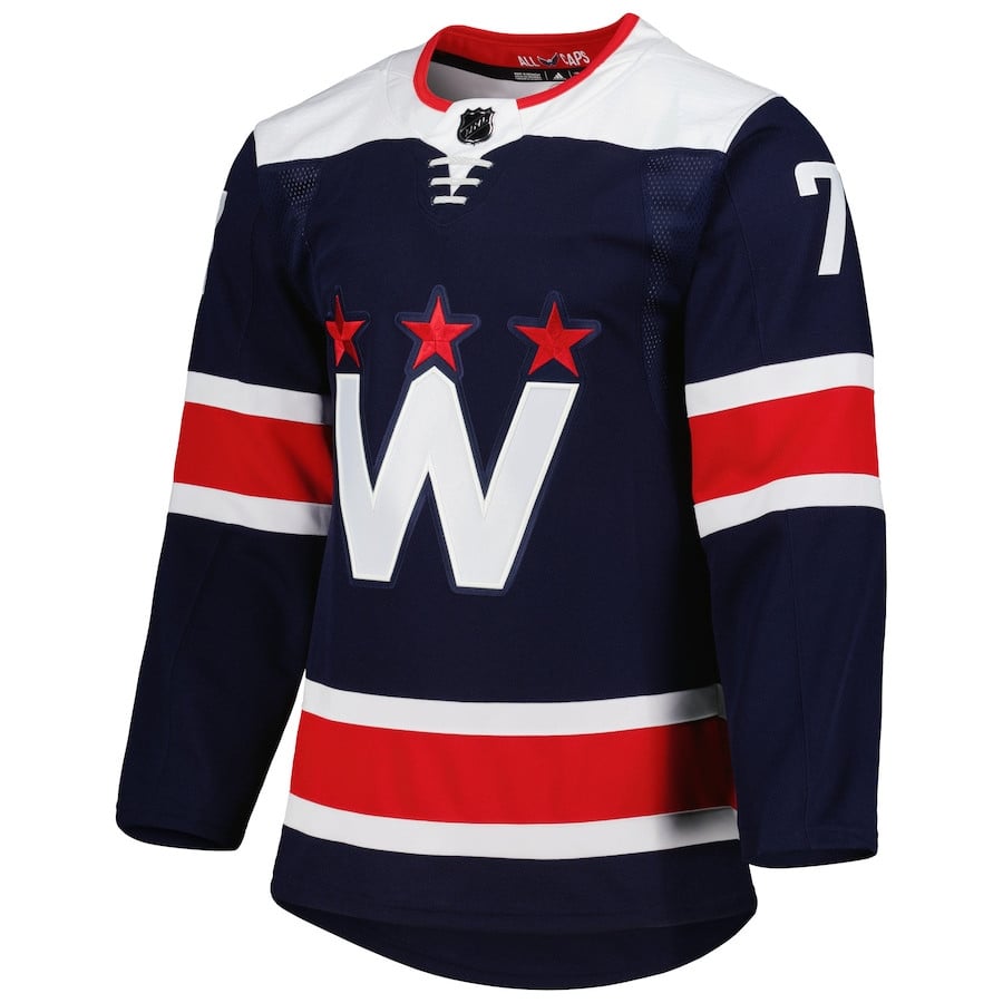 Alternative view of TJ Oshie 77 Washington Capitals Alternate Primegreen Men Jersey - Navy - JS629 