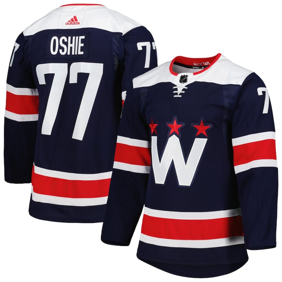 TJ Oshie 77 Washington Capitals Alternate Primegreen Men Jersey - Navy - JS629 