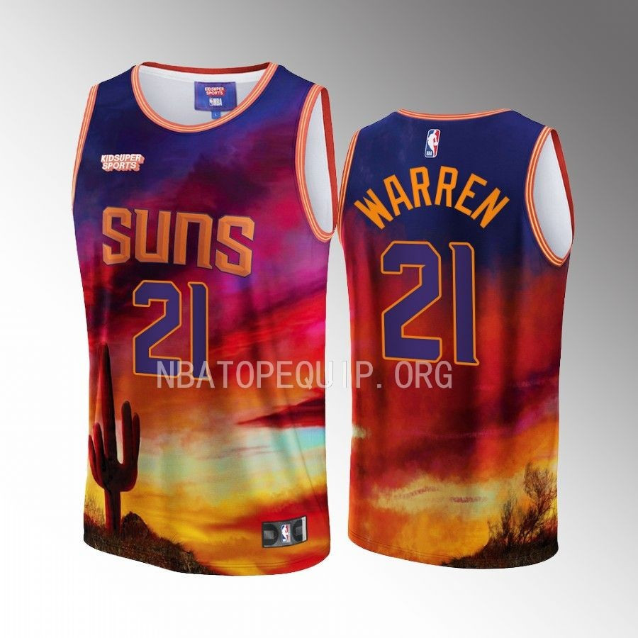 T.J. Warren 21 Phoenix Suns NBA & KidSuper Studios Unisex Hometown Jersey - JS254 