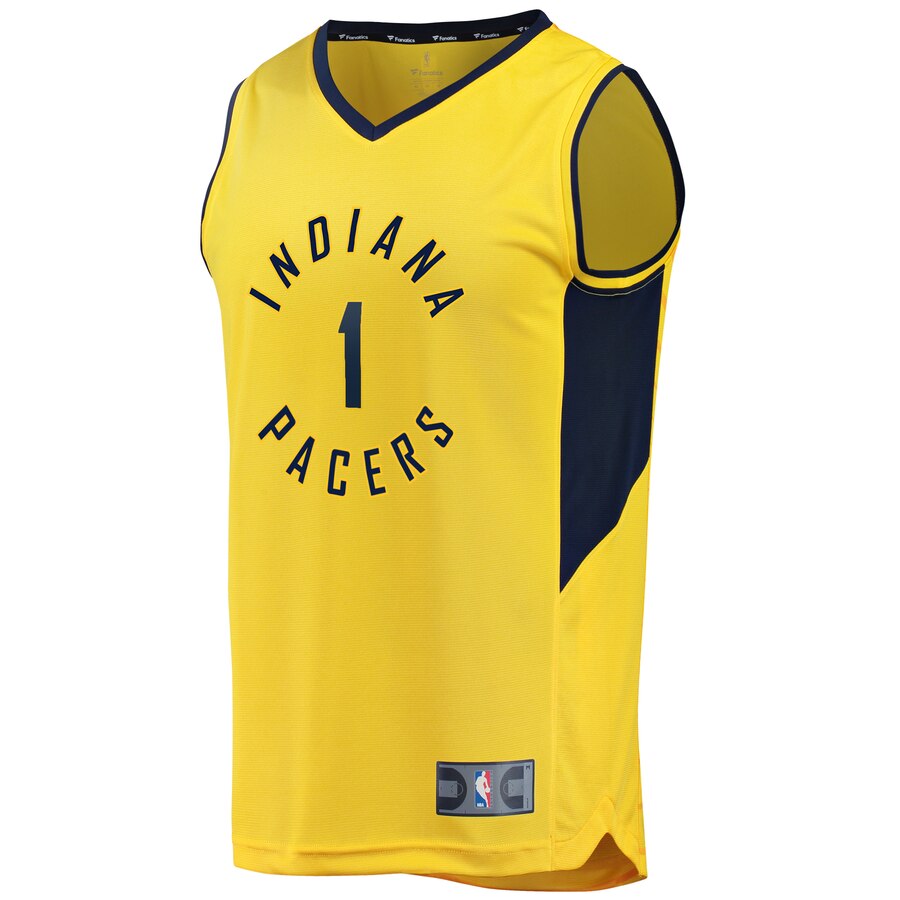 Alternative view of Tj Warren Indiana Pacers Fanatics Branded Youth Fast Break Replica Player Jersey - Statement Edition - Gold