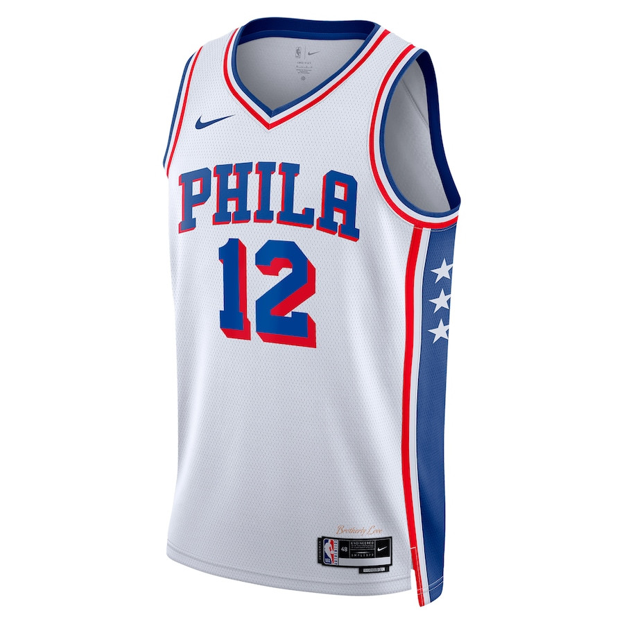 Alternative view of Tobias Harris 12 Philadelphia 76ers 2023/24 Swingman Jersey - Association Edition - White - JS432 