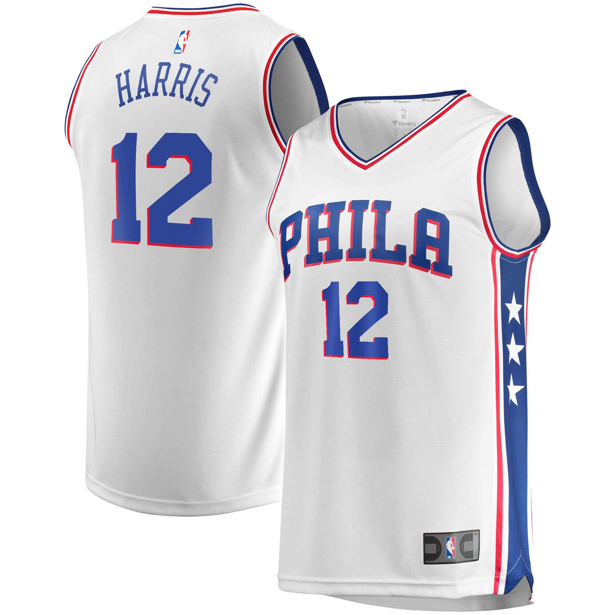 Tobias Harris Philadelphia 76ers Fanatics Branded Fast Break Replica Player Team Jersey – Association Edition – White